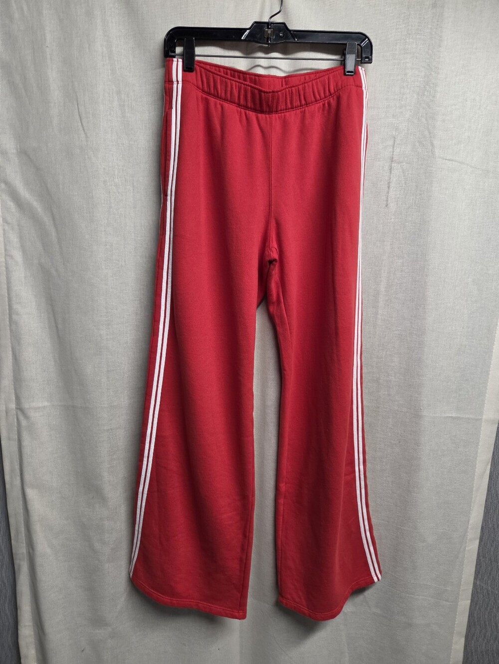 Hollister Red Track Pants with White Side Stripes